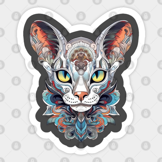 Sphynx cat Sticker by RosaliArt